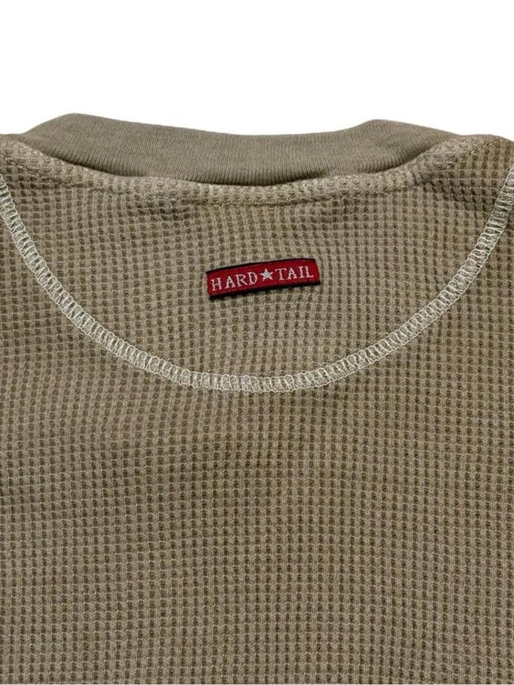 NEW vintage Y2K deadstock Hard Tail Waffle Knit Thermal Long Sleeve